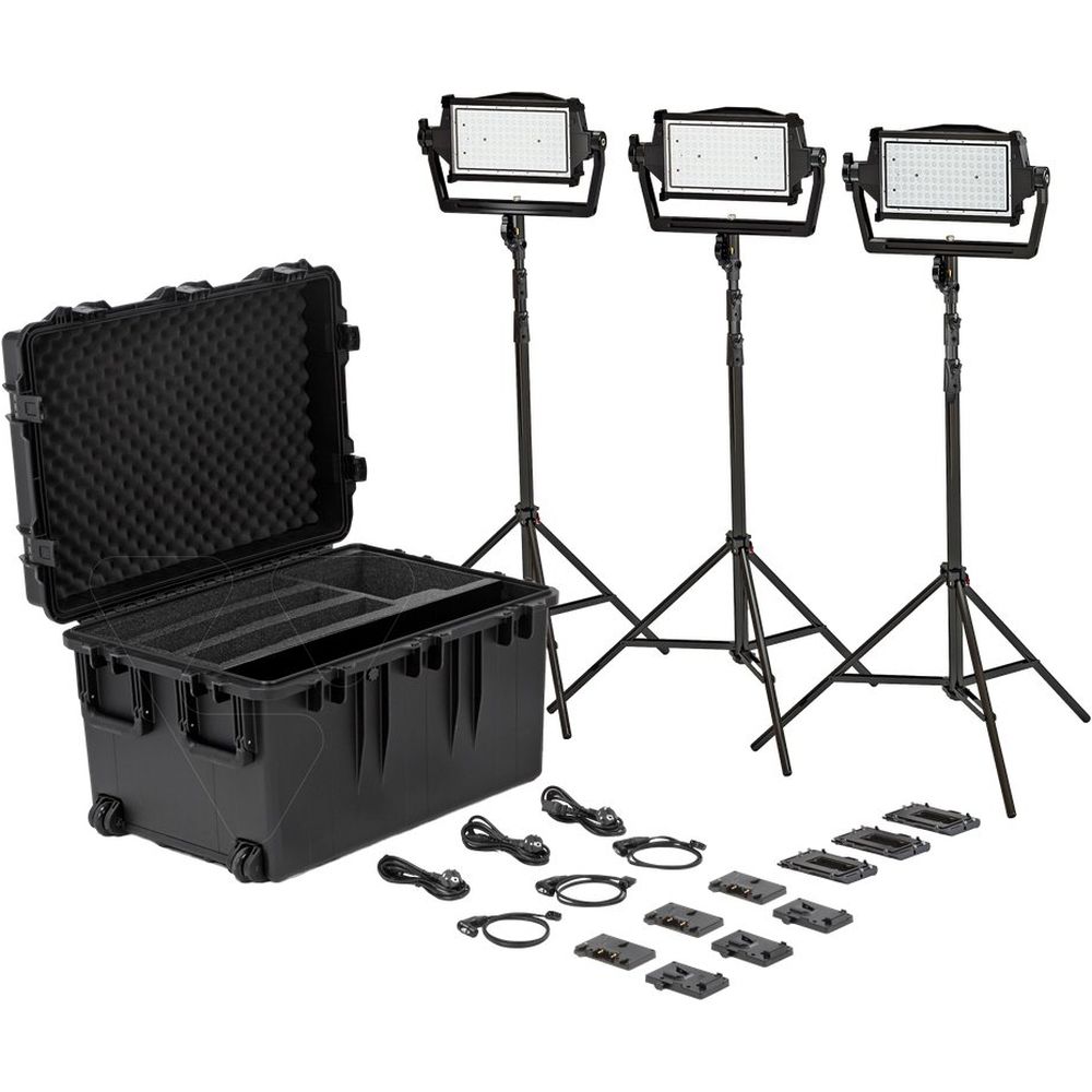 Kit Litepanels Astra IP Half Traveler Trio GM&VM (étrier standard, câble d'alimentation UE)