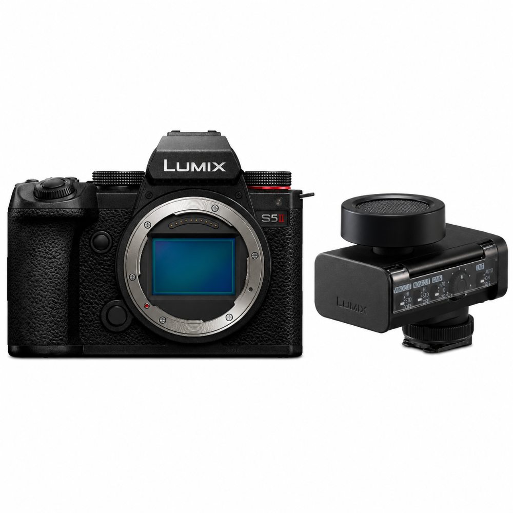 Panasonic Lumix DC-S5 II + LUMIX DMW-DMS1E Microphone shotgun numérique
