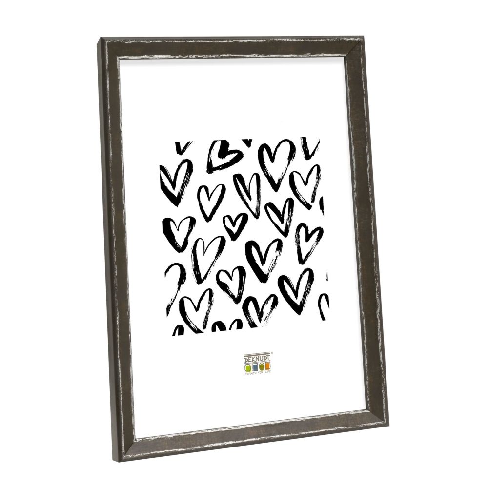 Deknudt Cadre photo noir avec passepoil argenté 13x18 S46DF2