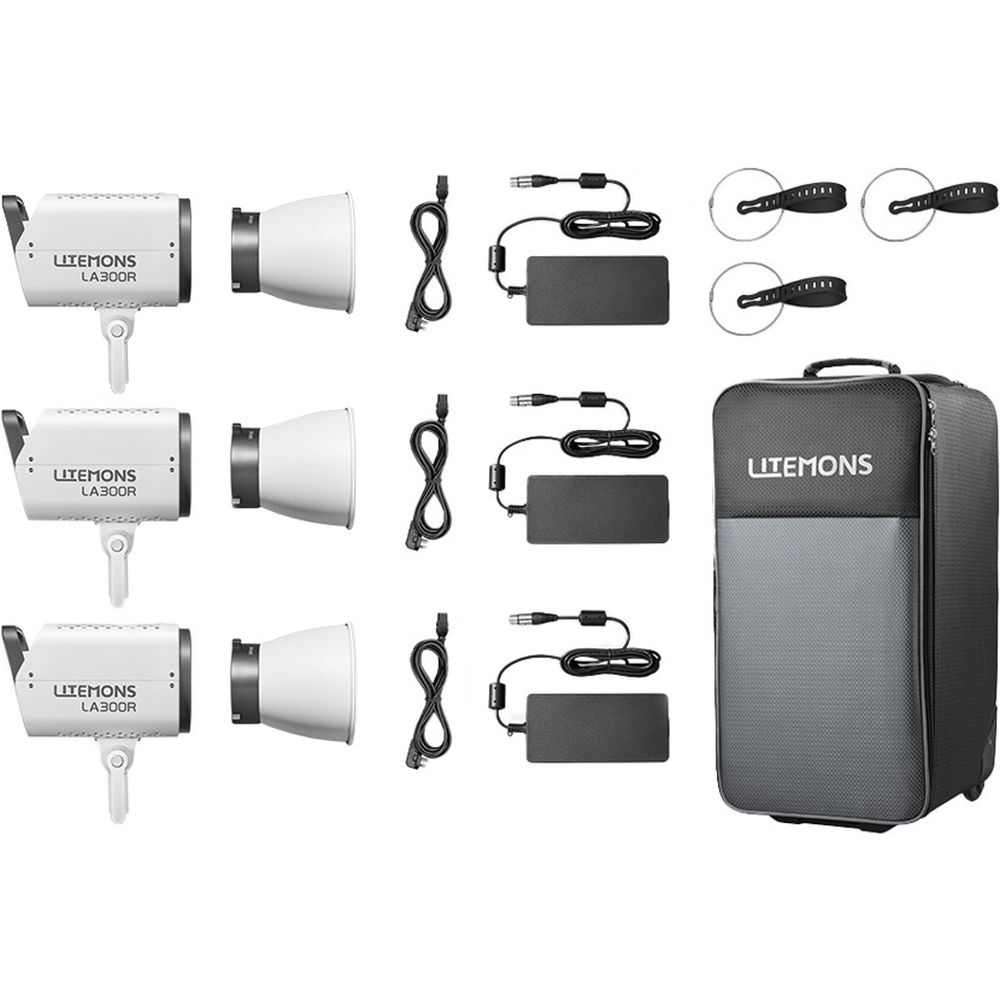 Godox Litemons LA300R Lumière vidéo LED RVB Kit de 3 lumières