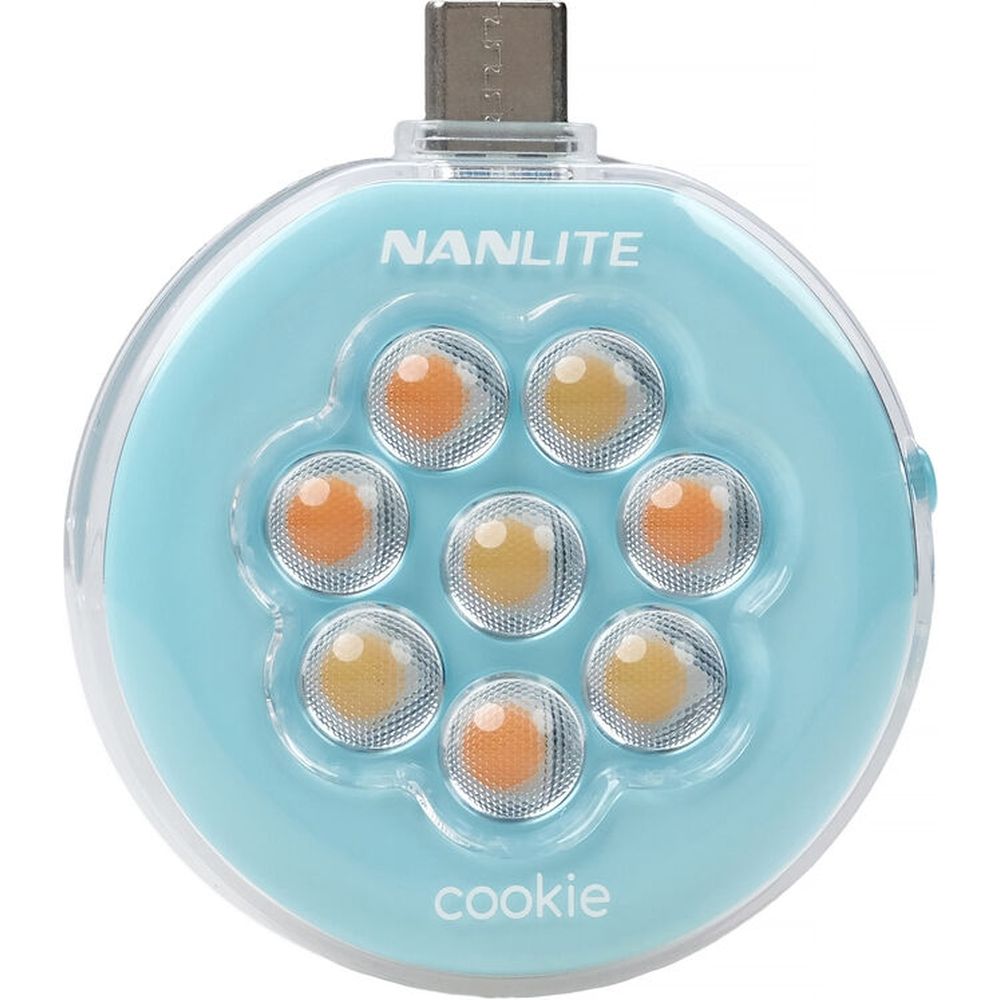 Mini lampe LED Nanlite Cookie (bleu cyan)