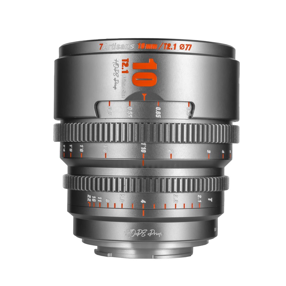 7artisans 10mm T2.1 Sony (monture E) Gris titane