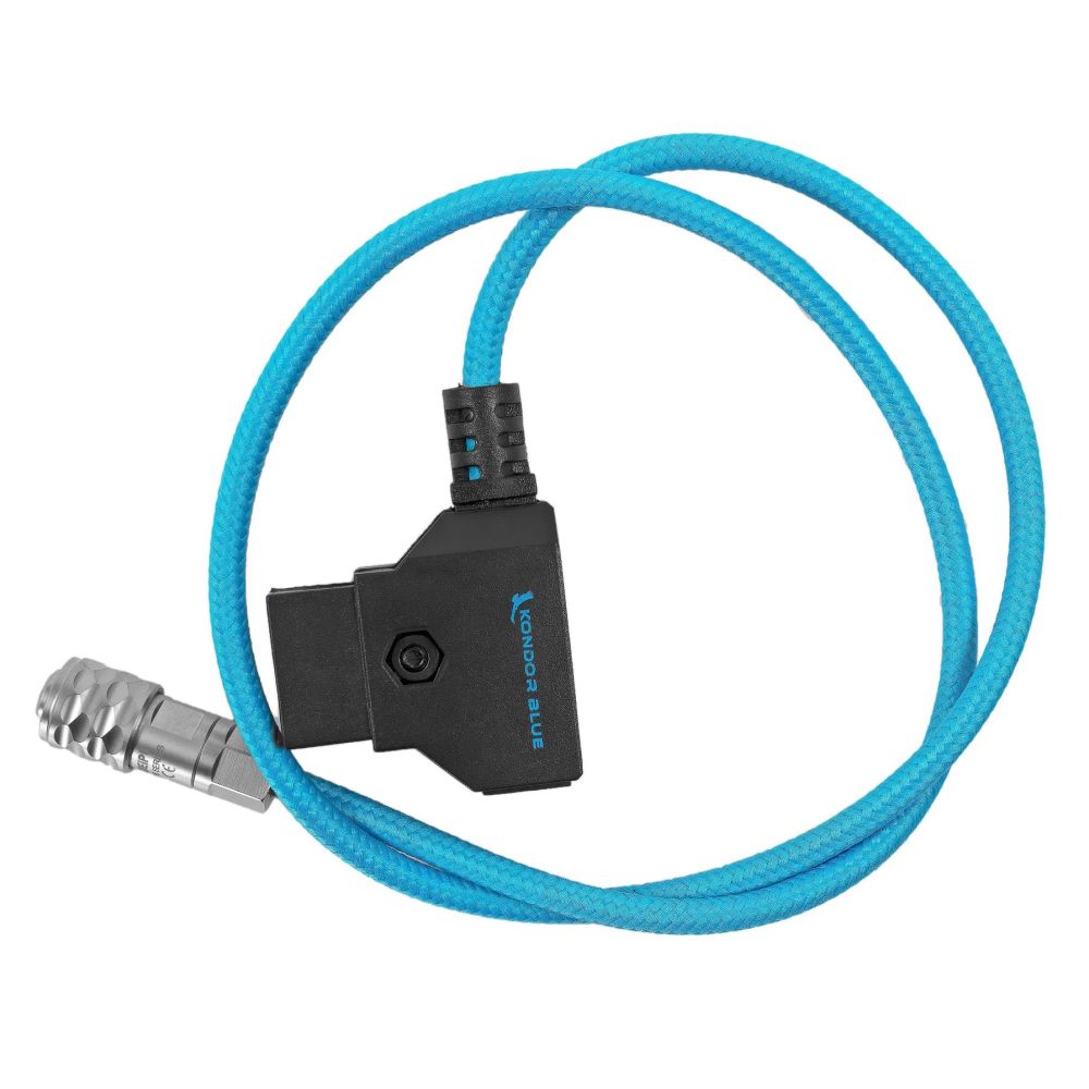 Kondor Blue D-Tap to BMPCC 4K 6K Power Cable for Blackmagic Pocket Cinema Camera 4K P-Tap 20", Blue