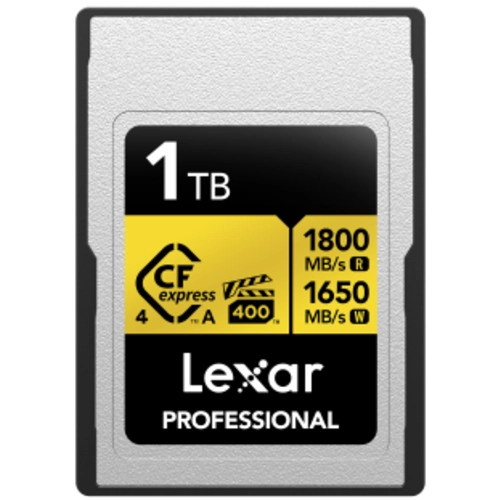 Lexar Professional Gold 4.0 Carte CFexpress Type A VPG400 R1800/W1650 MB/s – 1TB