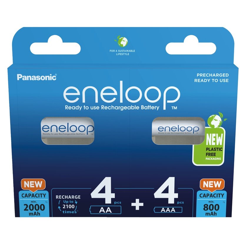 Panasonic Eneloop 4x (AA) 2000mAh + 4x (AAA) 800mAh