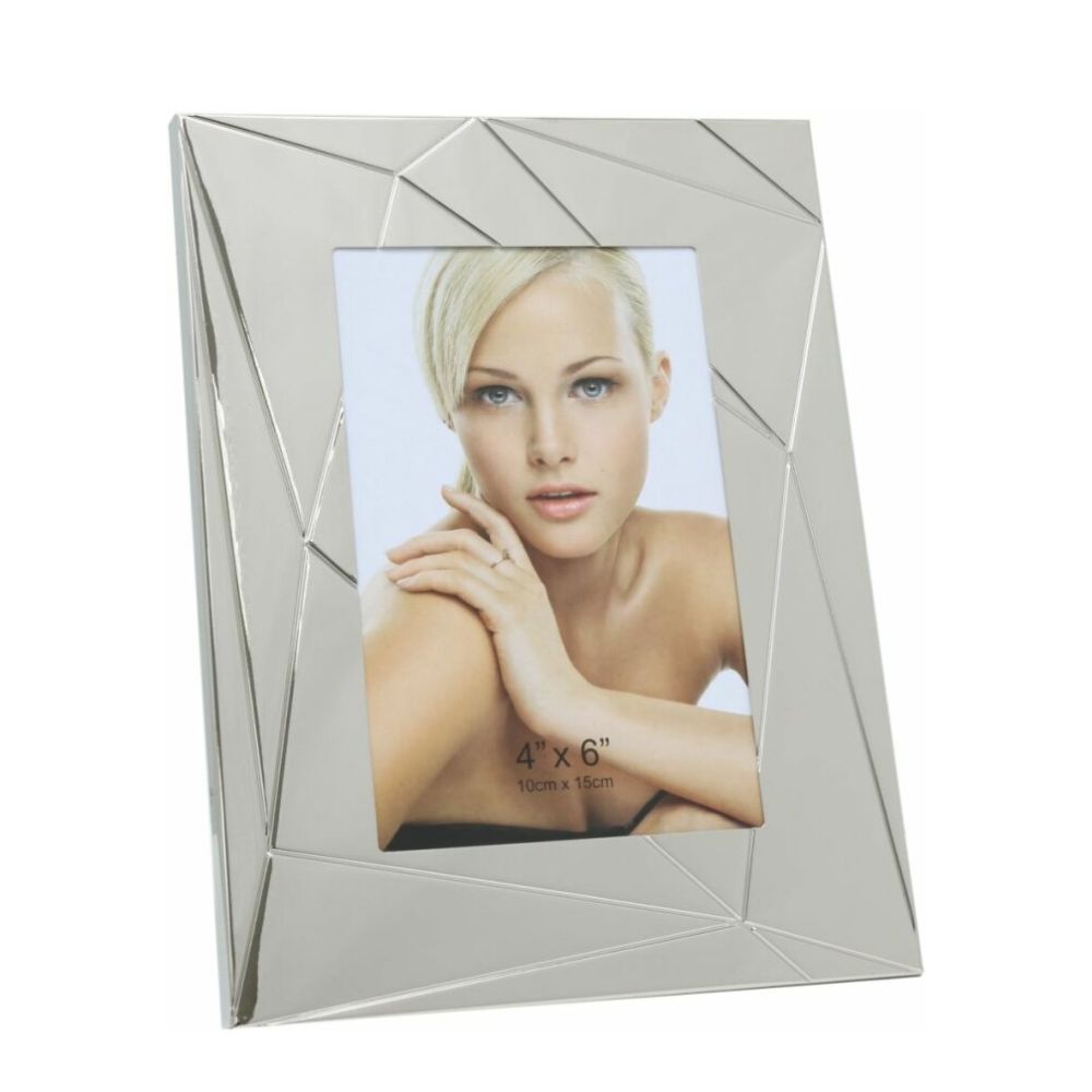 Deknudt Cadre métallique large en argent brillant 10x15