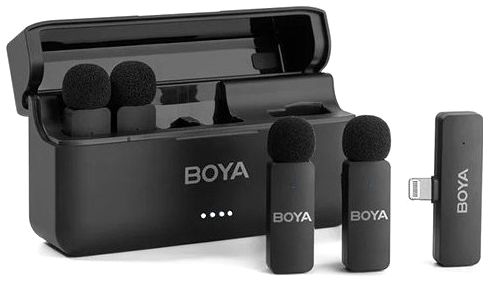 Boya BY-V4D Microphone sans fil à quatre canaux avec Lightning OUTLET