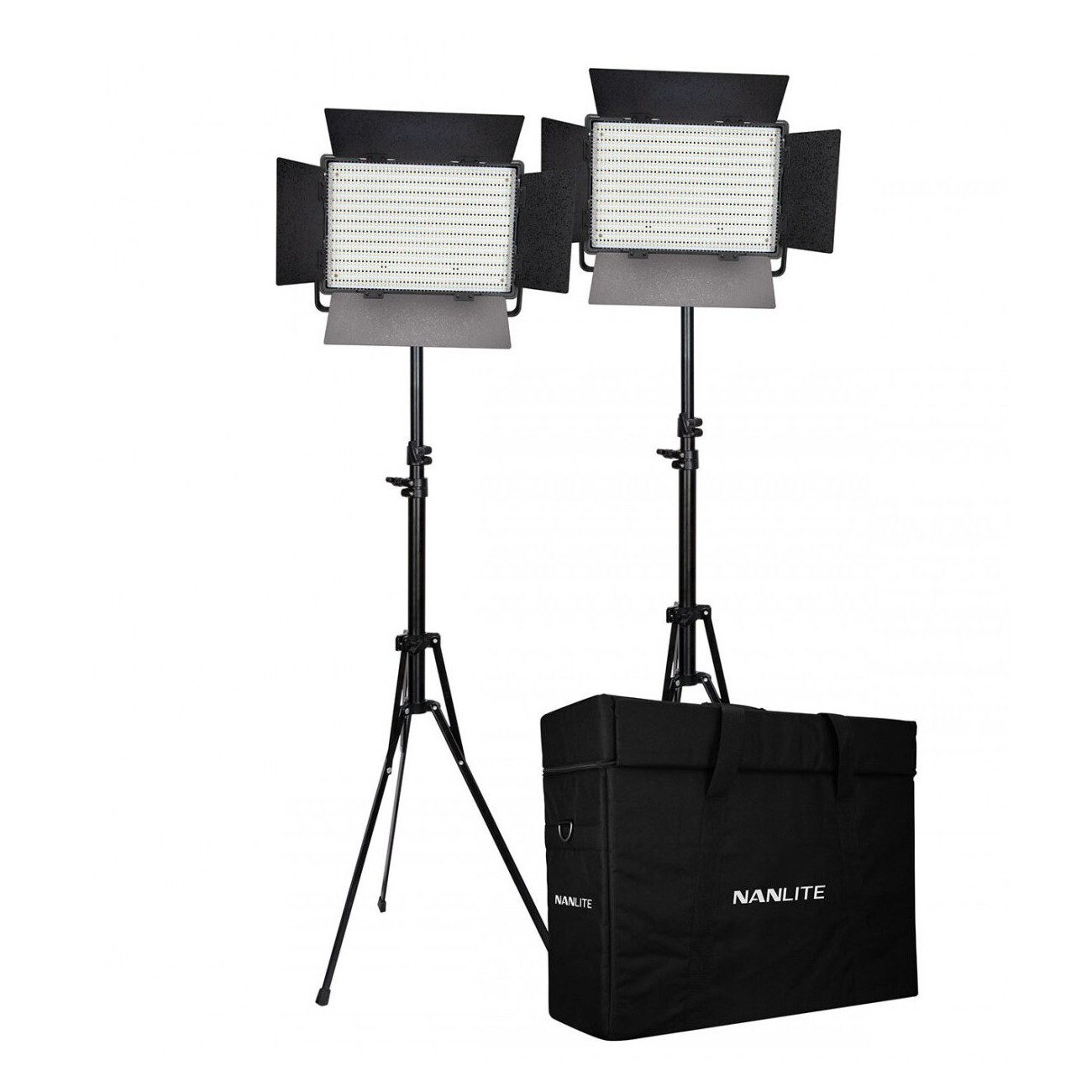 Nanlite 1200-CSA bi-color dual kit (w/ case & light stand)