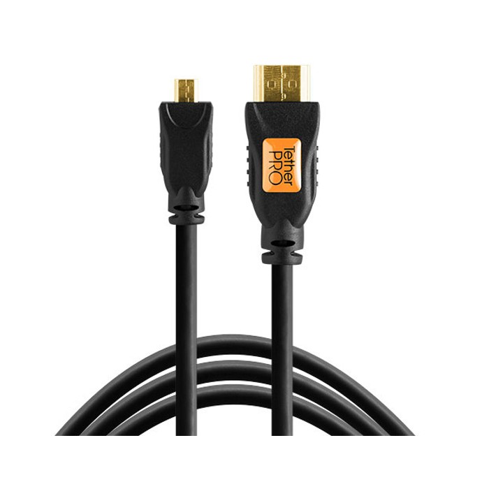 Tether Tools TetherPro HDMI Micro vers HDMI 2.0, 3' (1 m), Noir