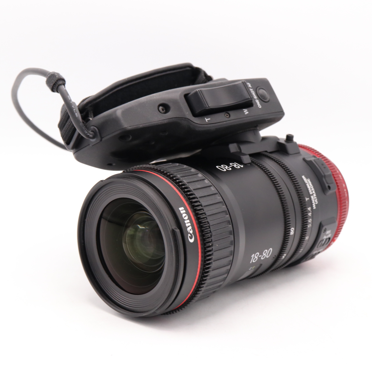 Canon CN-E 18-80mm T4.4 L iS KAS S Compact-Servo + ZSG-C10 Zoom Grip occasion