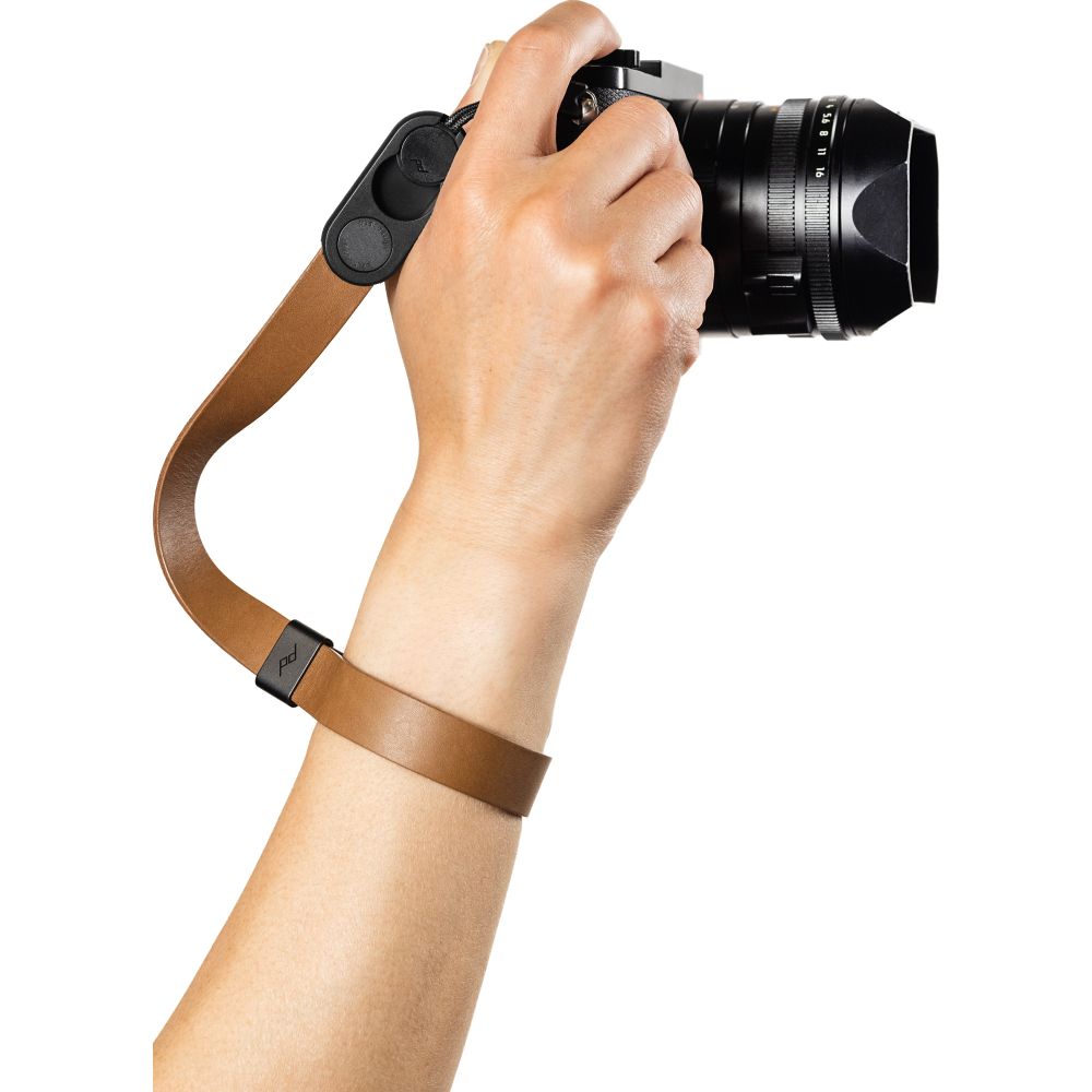 Sangle de poignet en cuir pour appareil photo Peak Design Cuff Tan