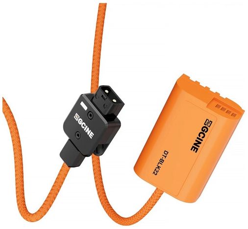 Câble entre le D-Tap de ZGCine et la batterie factice DMW-BLK22