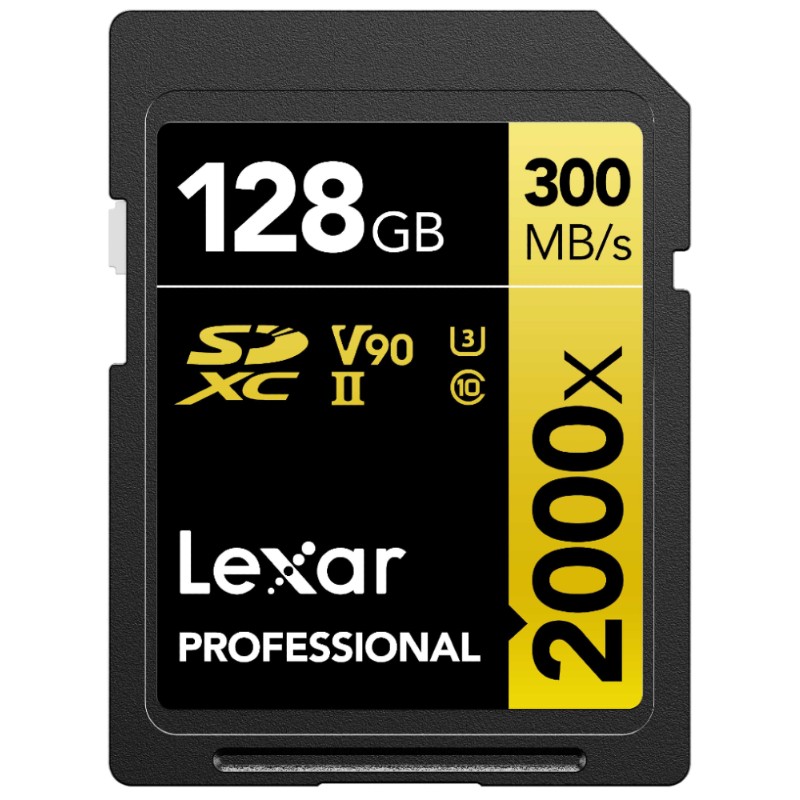 Lexar Professional Gold Carte SD UHS-II - R300/W260 MB/s - 128GB – V90