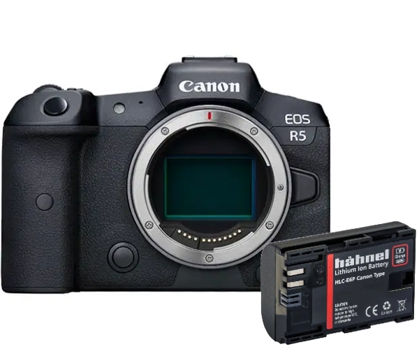 Canon EOS R5 boîtier + batterie Hahnel LP-E6P