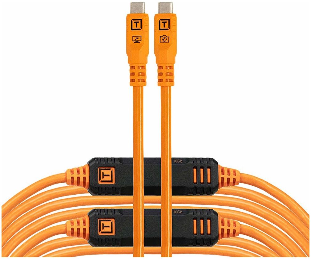 Tether Tools TetherPro Optima 10G USB-C, 31' (9,4m), orange droit