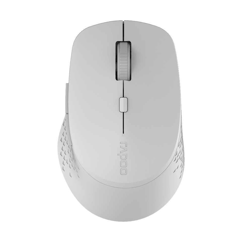 Rapoo Draadloze laser muis M300 Multi-mode geruisloos - Grijs