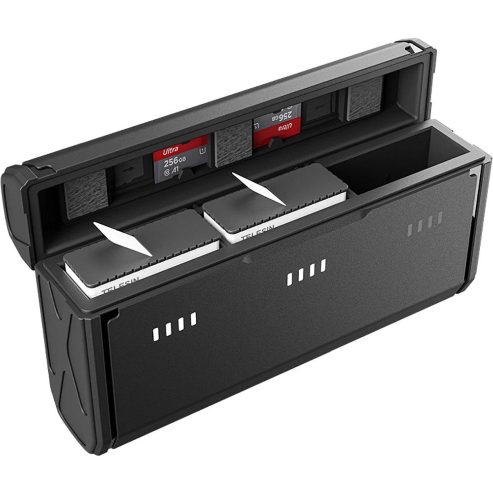 Boîtier de chargement Telesin Pocket + 2 batteries Stamina V2 pour GoPro 13