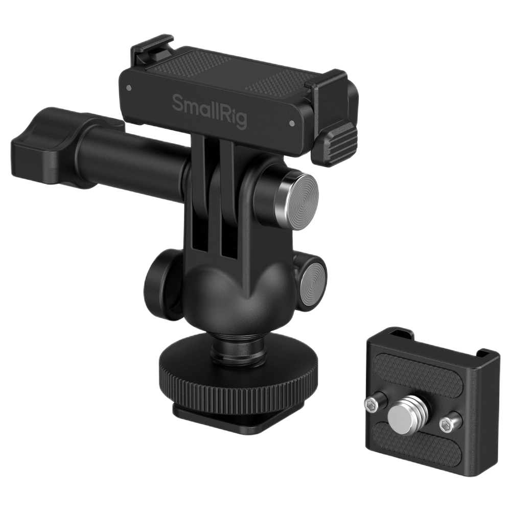 Adaptateur à dégagement rapide SmallRig 6396 avec cold shoe mount et mini rotule pour DJI Osmo Action 6 / Nano