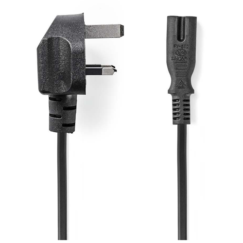 Nedis câble d'alimentation Royaume-Uni fiche 2,0 m noir