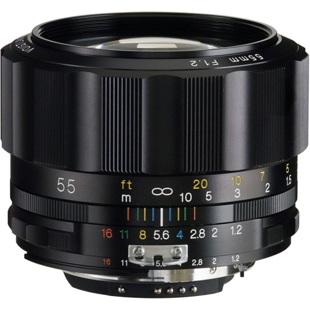 Voigtländer Nokton 55mm F/1.2 SLII-S Nikon Ai-S (CPU) black lens