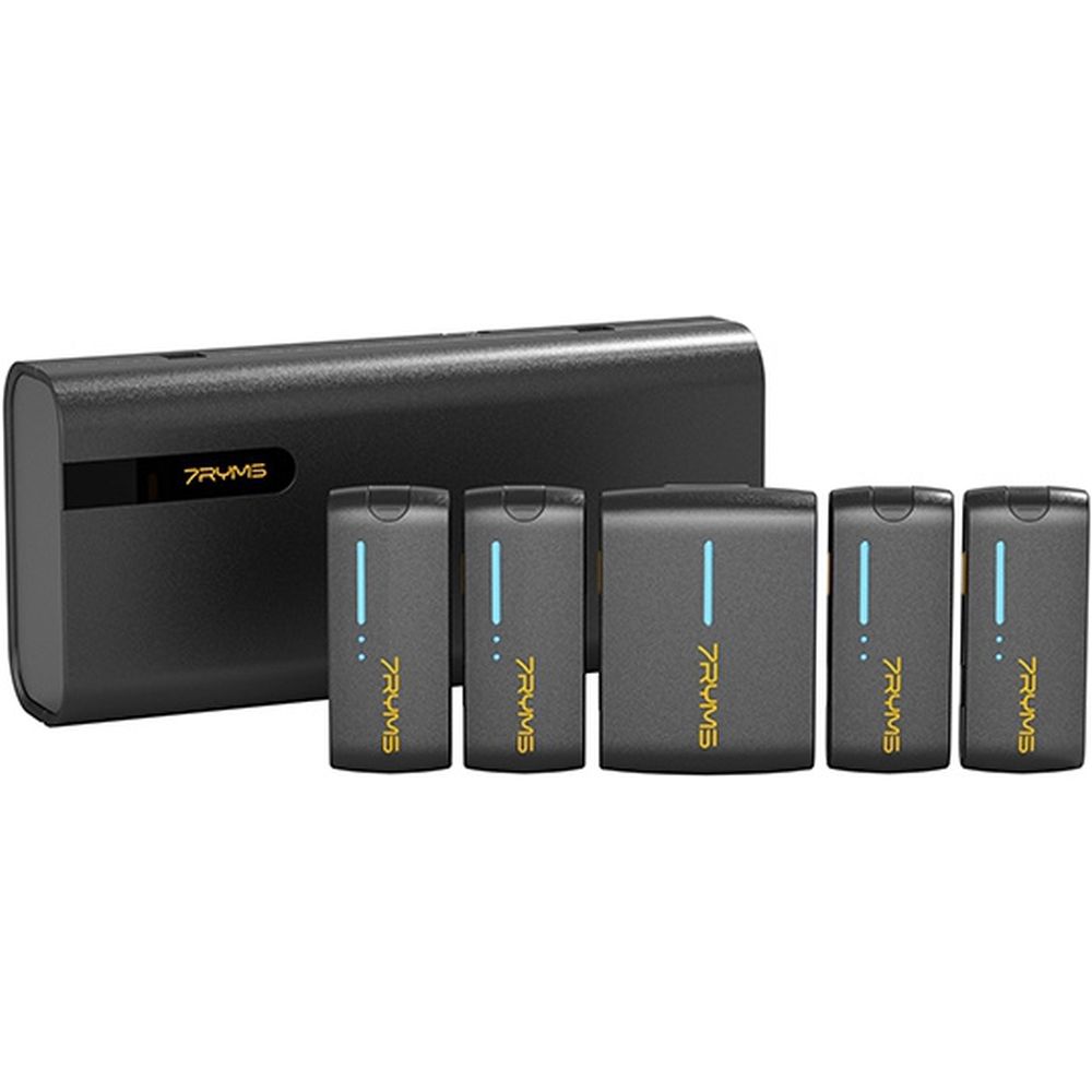 7RYMS iRay DW40 microphone sans fil avec 4 émetteurs, noir