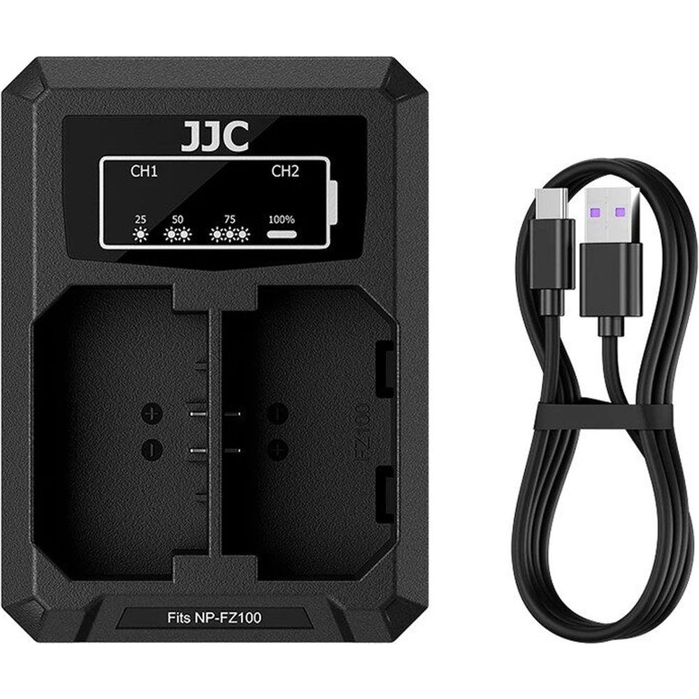 Chargeur double batterie JJC Sony DCH-FZ100TC USB-C (pour Sony NP-FZ100)
