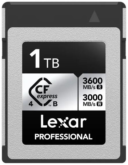Lexar Professional Silver 4.0 Carte CFexpress Type B R3600/W3300 MB/s – 1TB