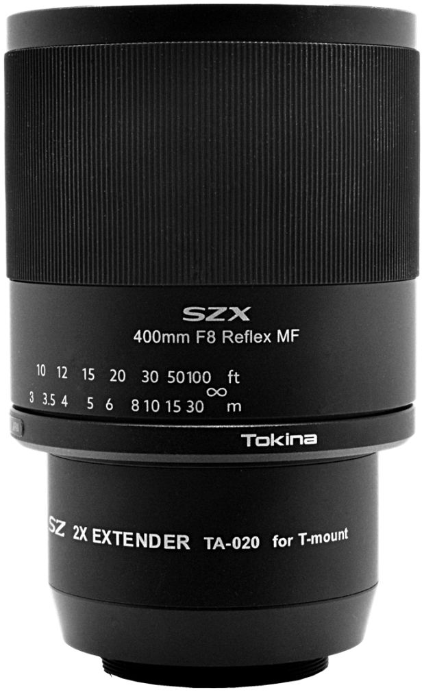 Tokina SZX Super Tele 400mm F/8.0 Reflex MF EF-M + 2x Extender