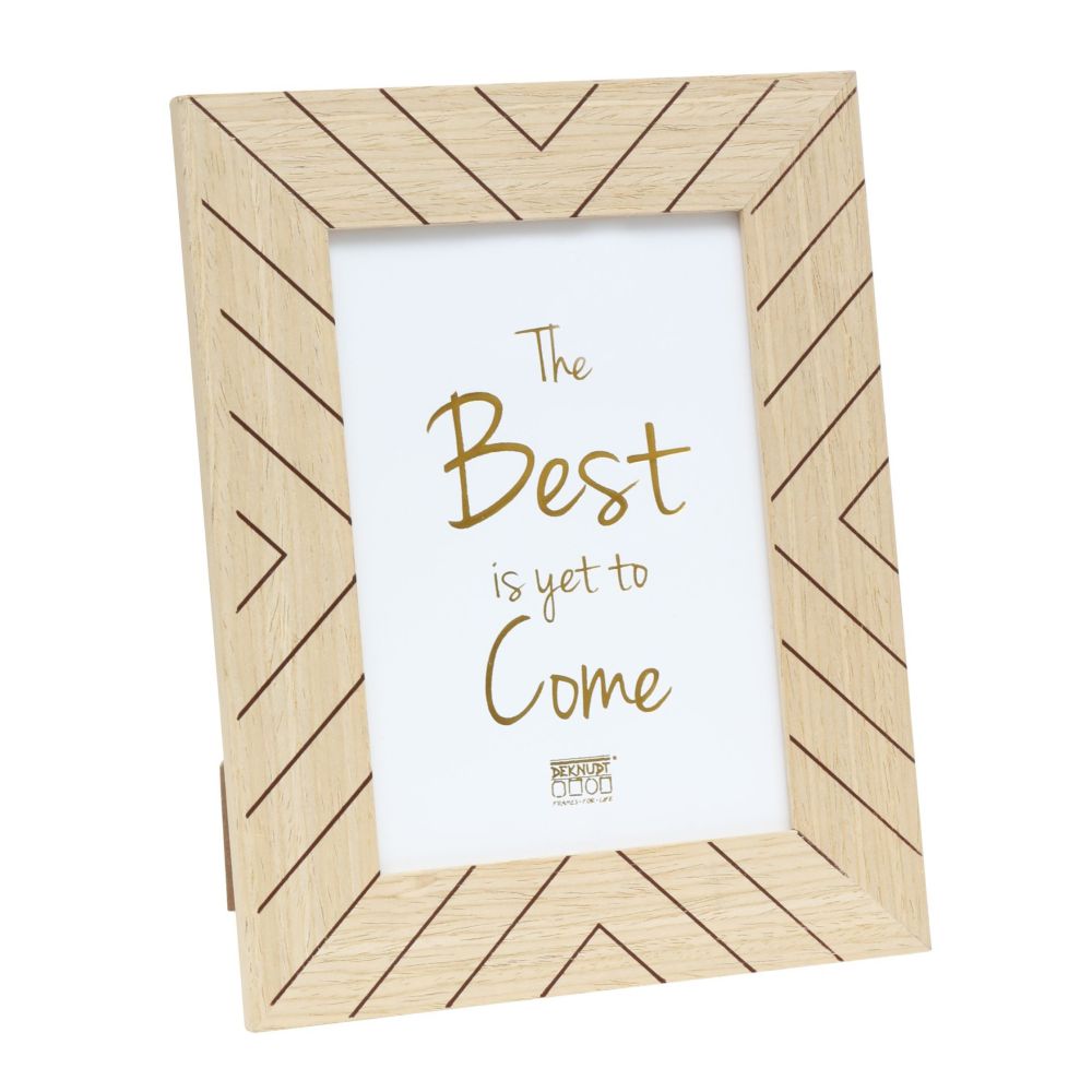Deknudt Cadre photo en bois uni avec motif graphique 10x15 S46ZH9
