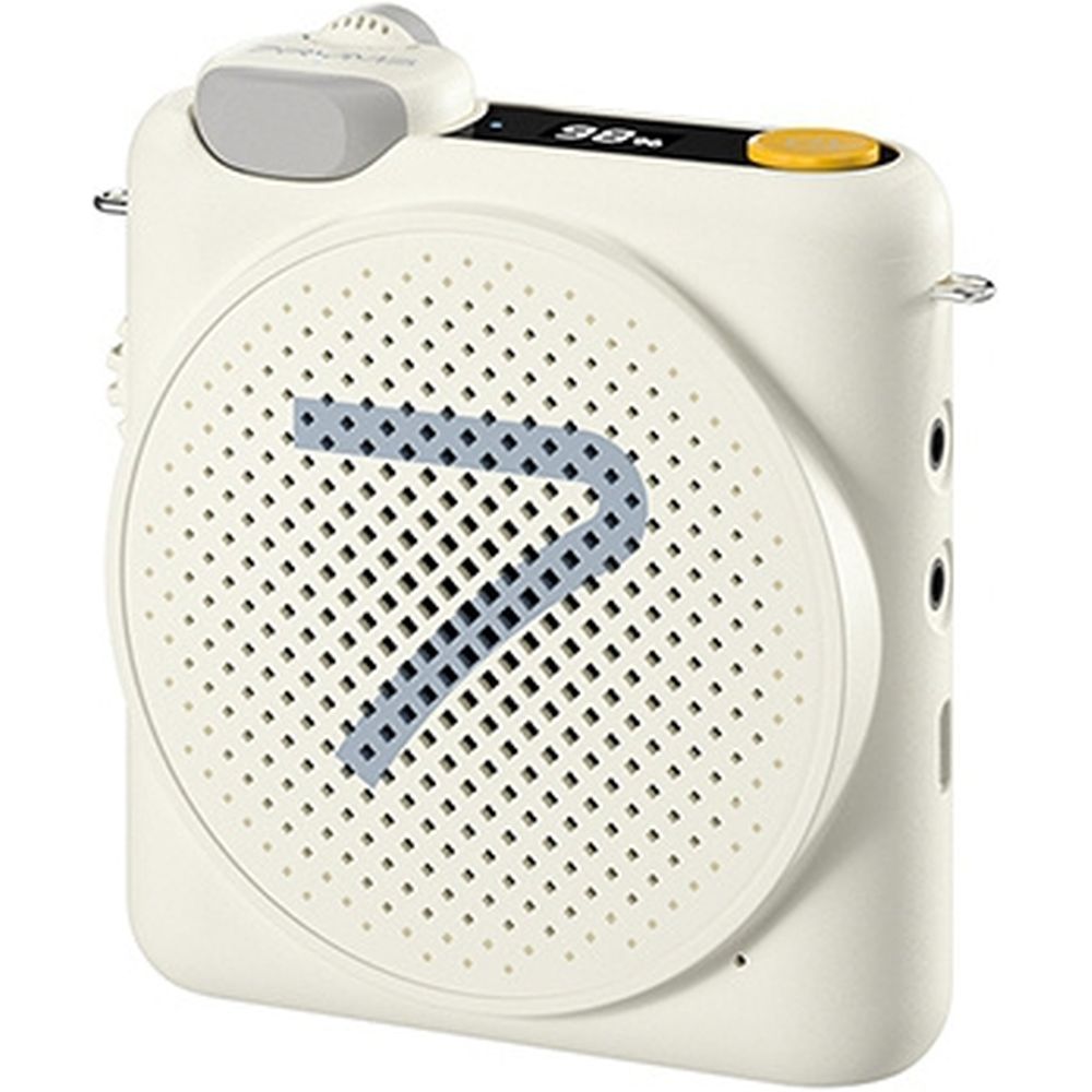 Enceinte de présentation 7Ryms avec microphone sans fil - blanche