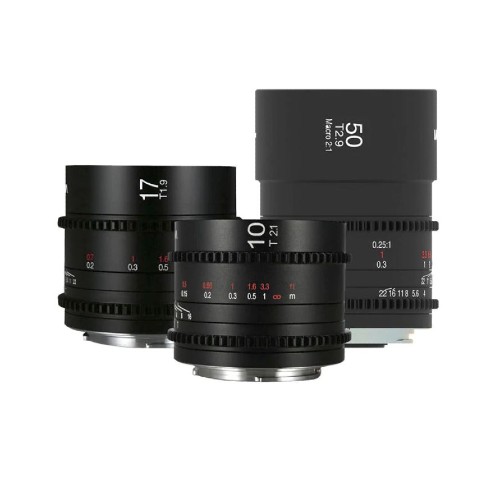 Laowa MFT Cine prime bundle de 3 objectifs [large + macro] (10mm, 17mm, 50mm)