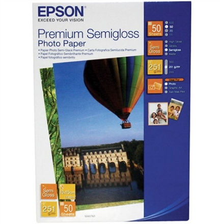 Papier Photo Epson Premium Semi-Brillant 10 x 15 cm 251 g (50 Feuilles)