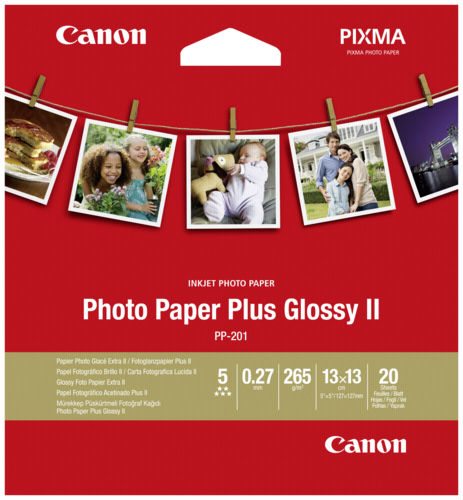 Canon PP-201 Photo Papier Plus Glossy II 13x13cm 265g 20 feuilles