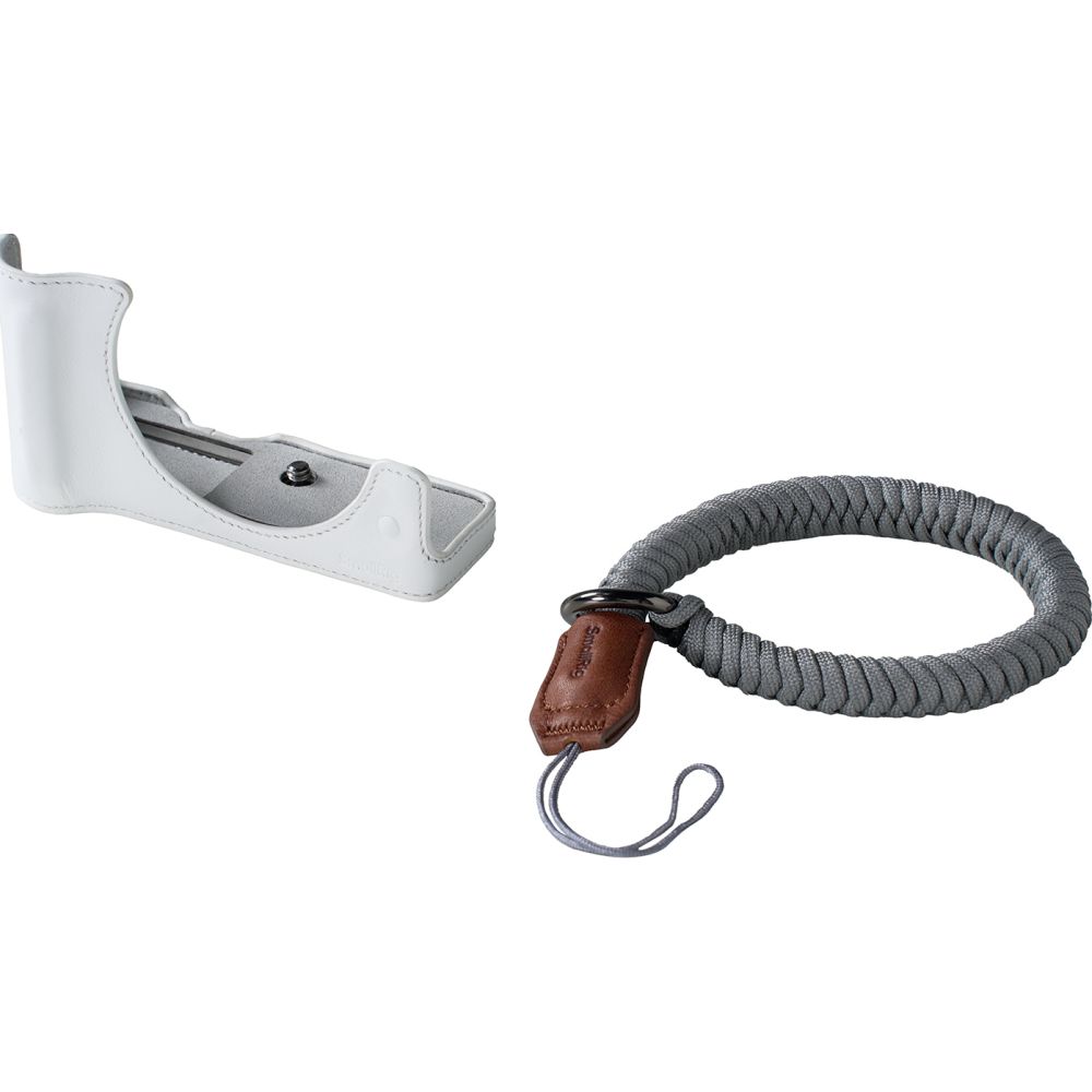 SmallRig 5431 Kit de demi-étui en cuir pour Canon EOS R50 V (blanc) OUTLET