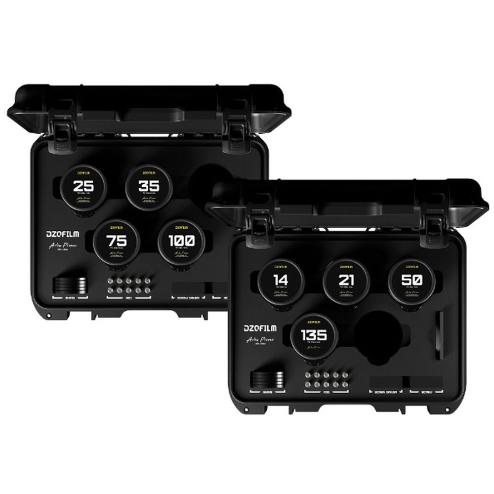 DZOFilm Arles 14/21/25/35/50/75/100/135mm FF/VV Prime Cine Lens (monture PL, mètre)