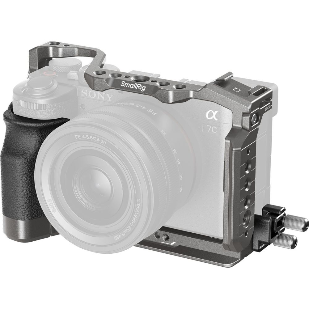 SmallRig 5198 "HawkLock" Quick Release Cage Kit with Silicone Handle for Sony Alpha 7C II / 7CR