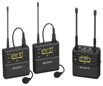 Kit UWP-D à deux canaux de Sony. 1x URX-P41D/K33 & 2x UTX-B40/K33 émetteur