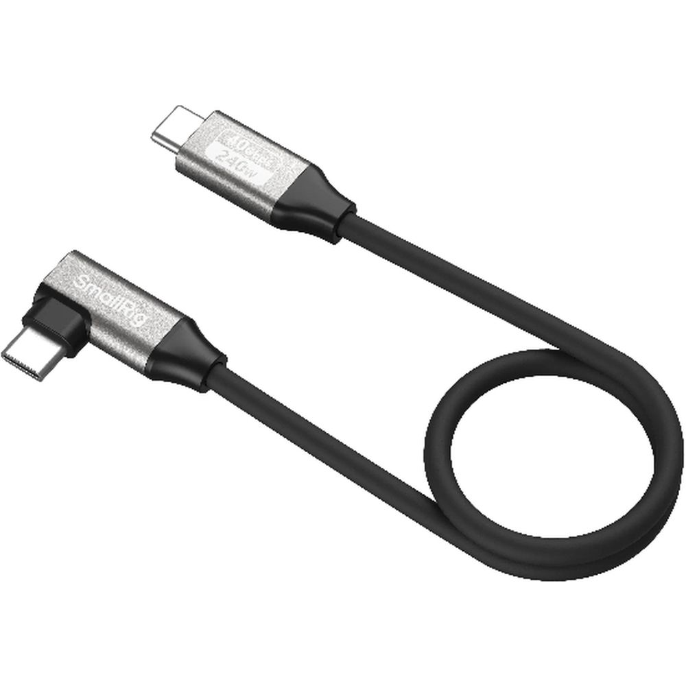 SmallRig 5075 Câble de données USB-C (droit à coudé, 35 cm) (40Gbps + 240W + 8K)