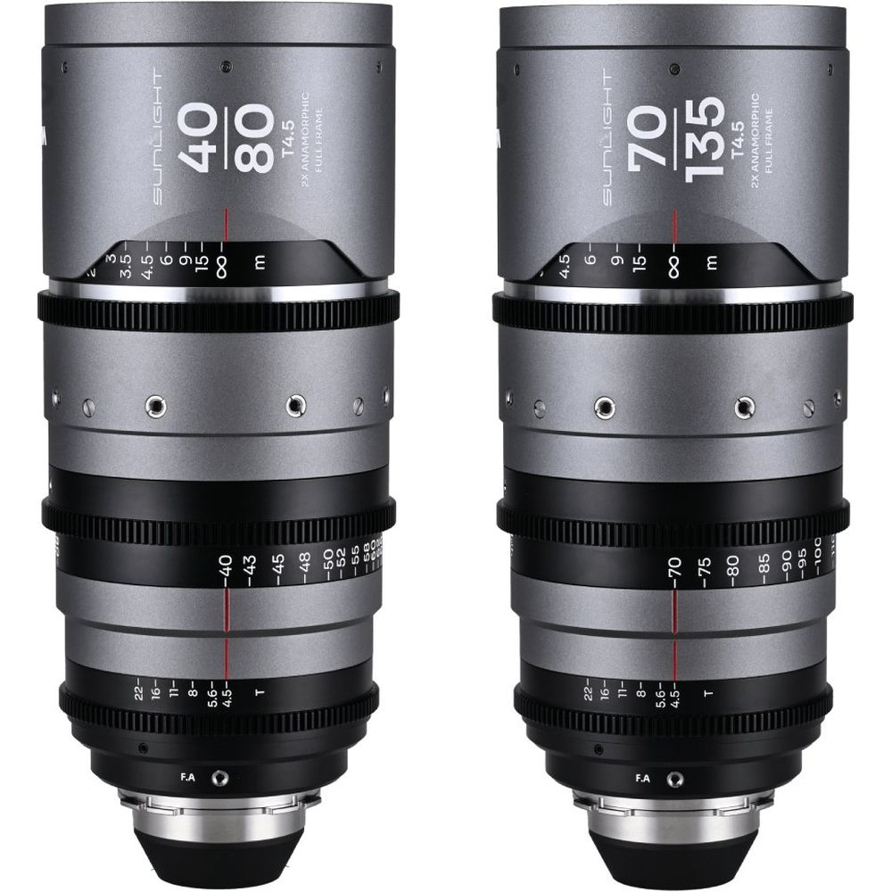 Pack zoom anamorphique Laowa Sunlight FF 2x 40-80/70-135 mm Argent