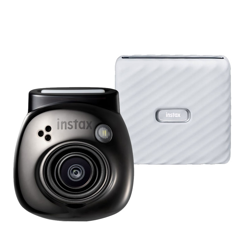 Appareil photo numérique Fujifilm INSTAX PAL, Gem Black + imprimante Link WIDE, Ash White